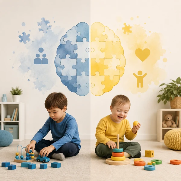 Difference b/w Autism Vs Down Syndrome - Alma