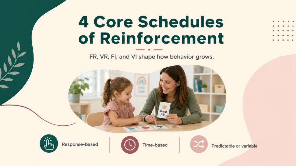 4 Core Schedules of Reinforcement - Types of Schedules of Reinforcement - Almabaa