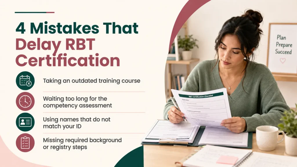 Common mistakes that can delay Registered Behavior Technician certification