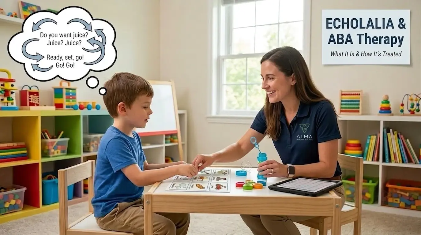 What Excetly Echolalia - How Is It Treated in Autism and ABA Therapy - Almaaba