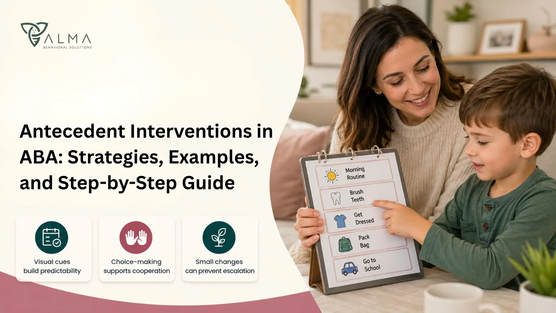 Antecedent Interventions in ABA Strategies, Examples, and Step-by-Step Guide - Alma